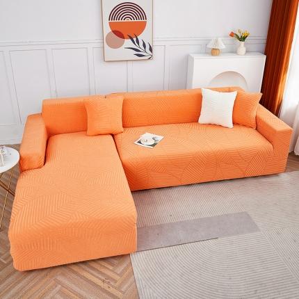 逐日 2023新款防水提花沙发套雪剑 雪剑-橙色
