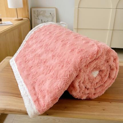 91家纺网 家纺一手货源 找家纺 （总）鑫顺欣 2025新款立体剪花兔兔绒毛毯