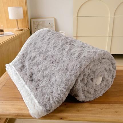 91家纺网 家纺一手货源 找家纺 （总）鑫顺欣 2025新款立体剪花兔兔绒毛毯