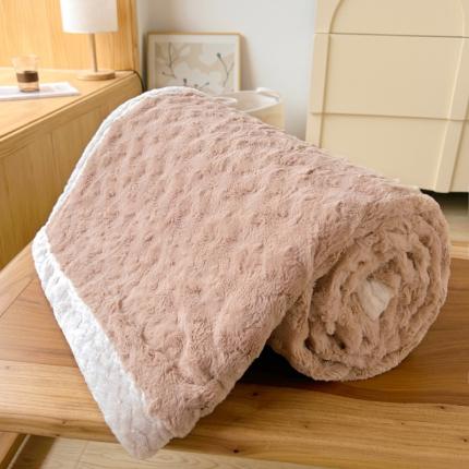 91家纺网 家纺一手货源 找家纺 （总）鑫顺欣 2025新款立体剪花兔兔绒毛毯