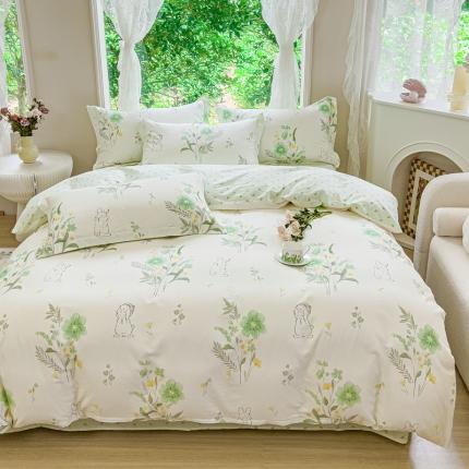 91家纺网 家纺一手货源 找家纺 （总） 金鑫汇 2023新花型上市喷气面料全棉四件套