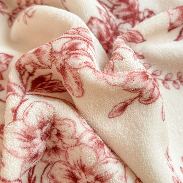 91家纺网 家纺一手货源 找家纺 金丝鸟家纺 2023新款220g全消光印花款牛奶绒四件套 知秋 红