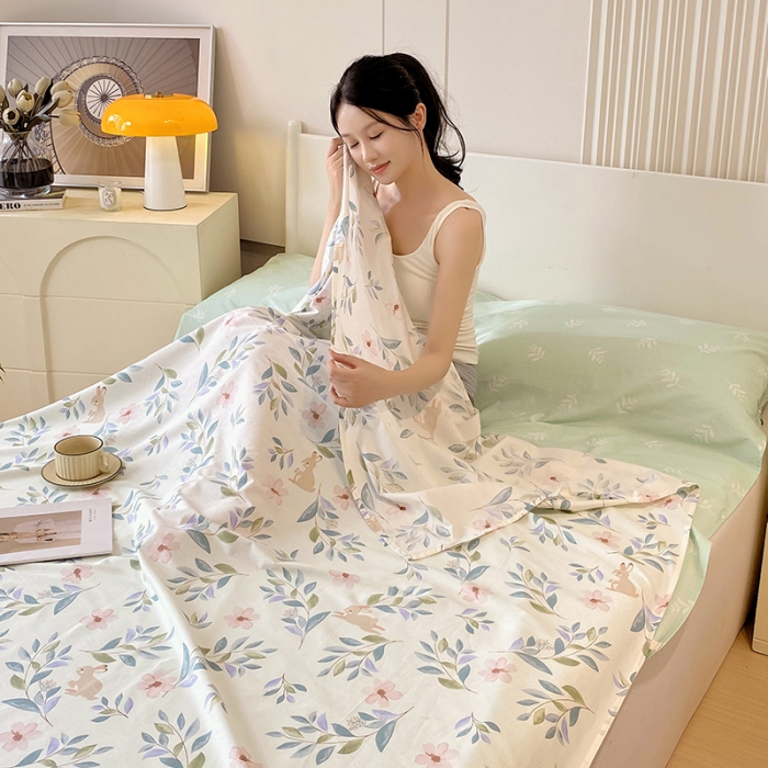 91家纺网 家纺一手货源 找家纺 金鑫汇 2023新款全棉亲肤印花隔脏睡袋 莫妮卡