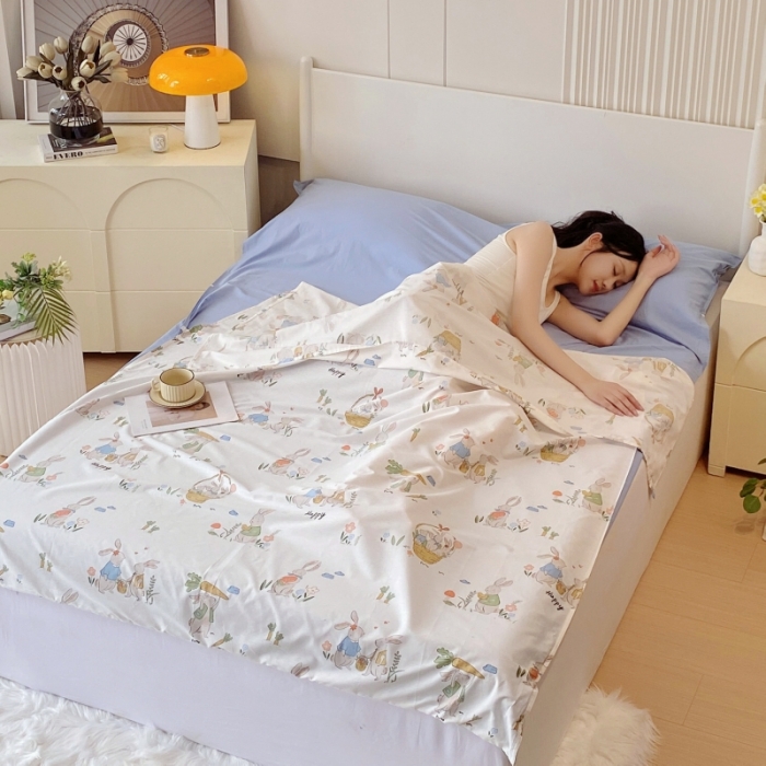 91家纺网 家纺一手货源 找家纺 金鑫汇 2023新款全棉亲肤印花隔脏睡袋 收获满满