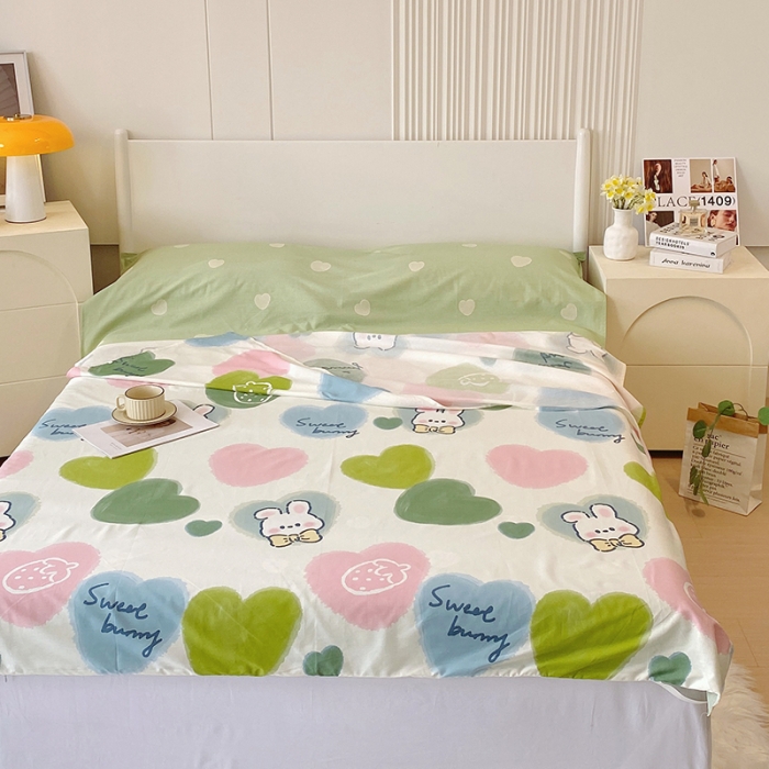 91家纺网 家纺一手货源 找家纺 金鑫汇 2023新款全棉亲肤印花隔脏睡袋 心心念念