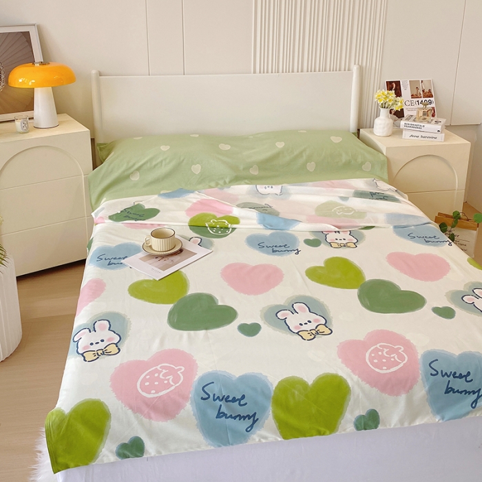 91家纺网 家纺一手货源 找家纺 金鑫汇 2023新款全棉亲肤印花隔脏睡袋 心心念念