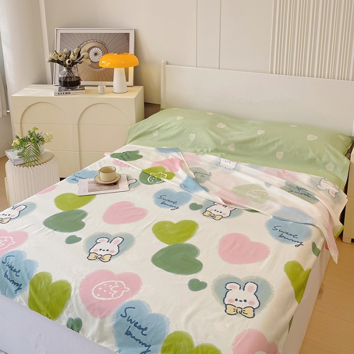 91家纺网 家纺一手货源 找家纺 金鑫汇 2023新款全棉亲肤印花隔脏睡袋 心心念念