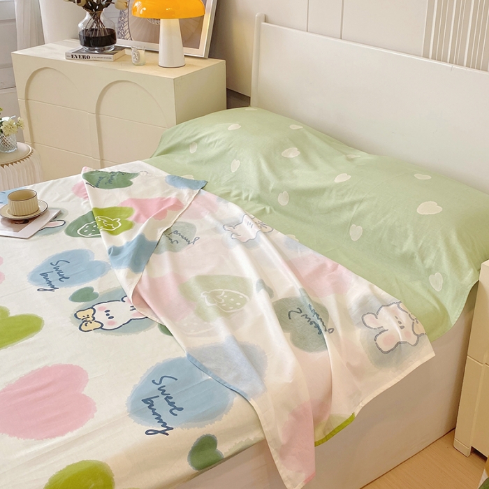 91家纺网 家纺一手货源 找家纺 金鑫汇 2023新款全棉亲肤印花隔脏睡袋 心心念念