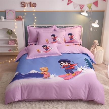 91家纺网 家纺一手货源 找家纺 （总）沐白家居 2023全棉大版生态磨毛四件套