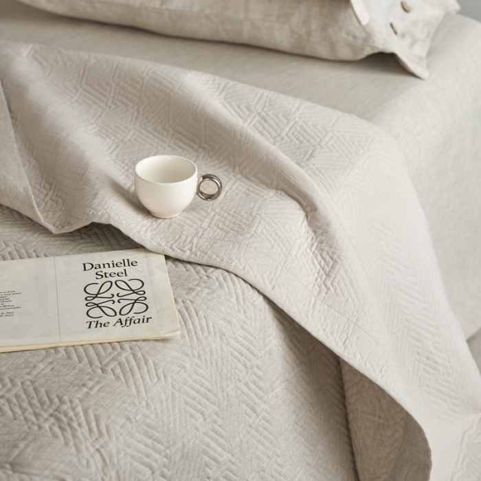 91家纺网 家纺一手货源 找家纺 （总）安莱生活 2023新品亚麻盖毯及盖毯三件套