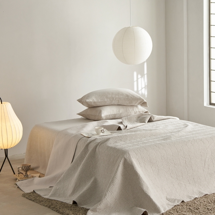 91家纺网 家纺一手货源 找家纺 （总）安莱生活 2023新品亚麻盖毯及盖毯三件套