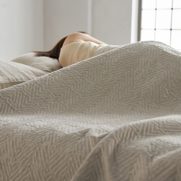 91家纺网 家纺一手货源 找家纺 （总）安莱生活 2023新品亚麻盖毯及盖毯三件套