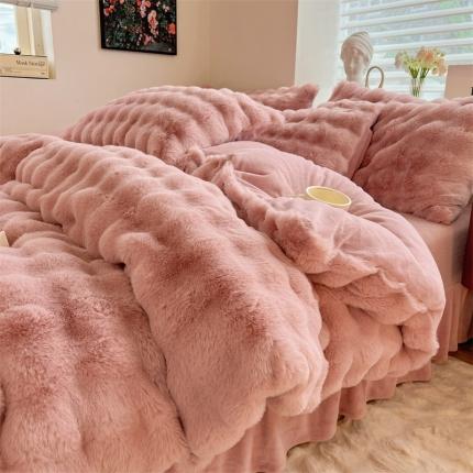 91家纺网 家纺一手货源 找家纺 总 优贝2025款12斤獭兔毛580克托卡斯大泡泡四件套