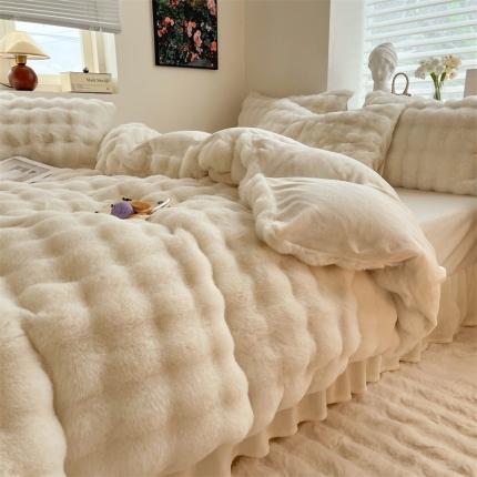 91家纺网 家纺一手货源 找家纺 总 优贝2025款12斤獭兔毛580克托卡斯大泡泡四件套