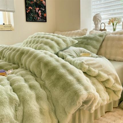 91家纺网 家纺一手货源 找家纺 总 优贝2025款12斤獭兔毛580克托卡斯大泡泡四件套