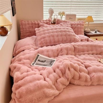 91家纺网 家纺一手货源 找家纺 总 优贝2025款12斤獭兔毛580克托卡斯大泡泡四件套