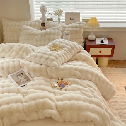 91家纺网 家纺一手货源 找家纺 总 优贝2025款12斤獭兔毛580克托卡斯大泡泡四件套