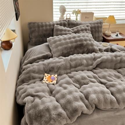 91家纺网 家纺一手货源 找家纺 总 优贝2025款12斤獭兔毛580克托卡斯大泡泡四件套