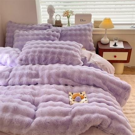 91家纺网 家纺一手货源 找家纺 总 优贝2025款12斤獭兔毛580克托卡斯大泡泡四件套