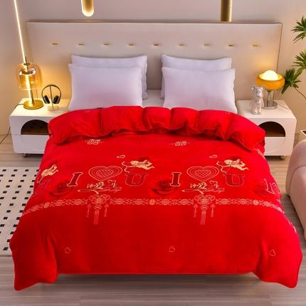 91家纺网 家纺一手货源 找家纺 雨洋2025新款加厚保暖牛奶绒金貂婴儿绒单被套 钟爱一生