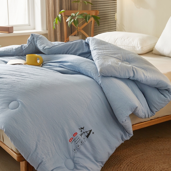 91家纺网 家纺一手货源 找家纺 南北家居 2024新款A类母婴级原棉被子被芯 蓝色