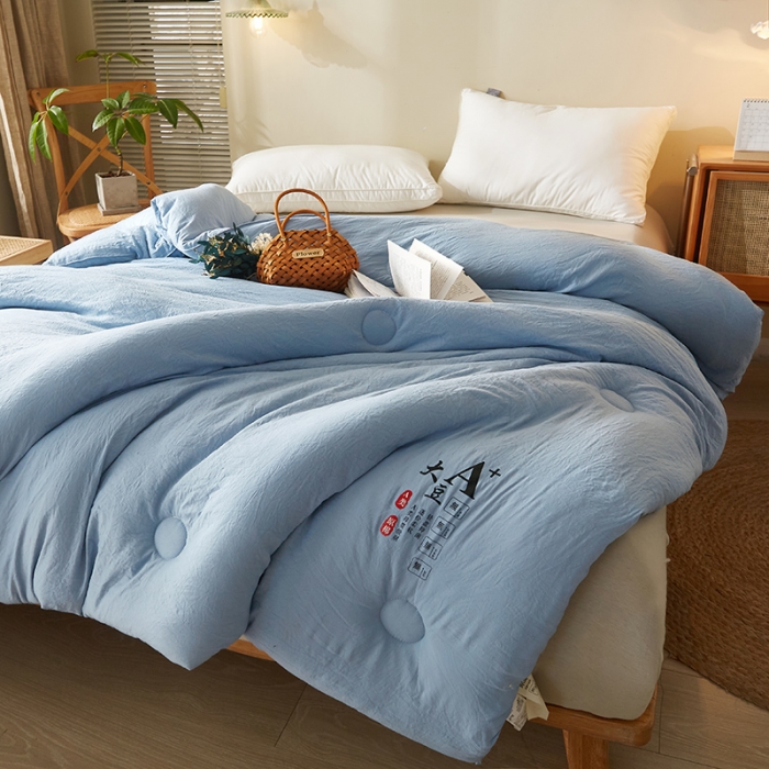 91家纺网 家纺一手货源 找家纺 南北家居 2024新款A类母婴级原棉被子被芯 蓝色