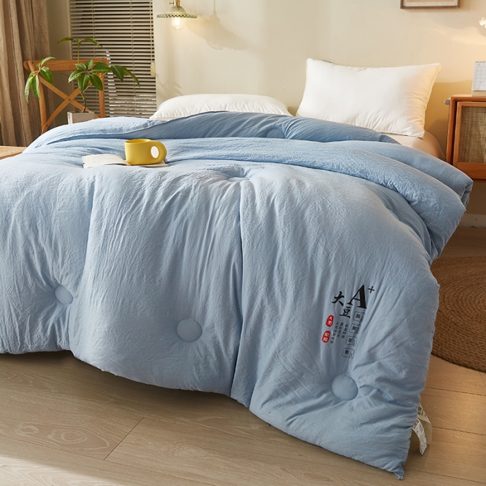 91家纺网 家纺一手货源 找家纺 南北家居 2024新款A类母婴级原棉被子被芯 蓝色