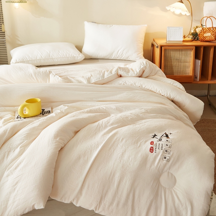 91家纺网 家纺一手货源 找家纺 南北家居 2024新款A类母婴级原棉被子被芯 米白