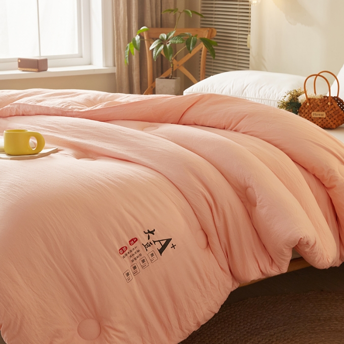 91家纺网 家纺一手货源 找家纺 南北家居 2024新款A类母婴级原棉被子被芯 粉色