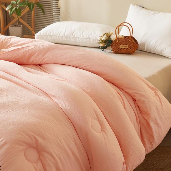 91家纺网 家纺一手货源 找家纺 南北家居 2024新款A类母婴级原棉被子被芯 粉色