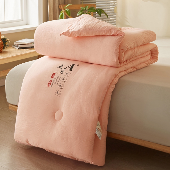 91家纺网 家纺一手货源 找家纺 南北家居 2024新款A类母婴级原棉被子被芯 粉色