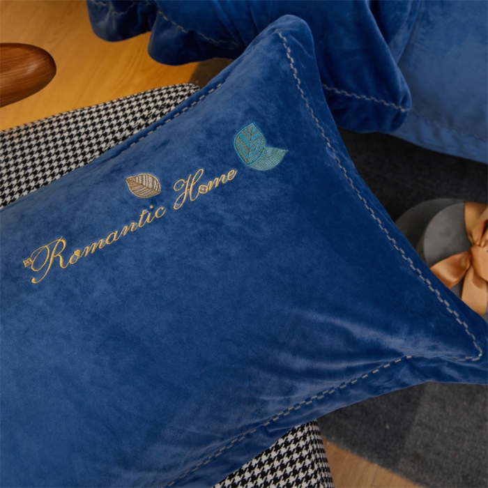 91家纺网 家纺一手货源 找家纺 （总）瑞驰家纺 2023新款A类婴儿绒刺绣加厚保暖四件套—艾丽莎