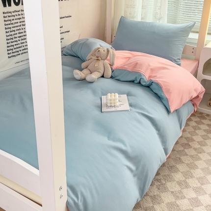 91家纺网 家纺一手货源 找家纺 （总）曼璐 2025新款水洗棉无印风纯色条格单品被套