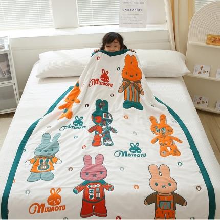 91家纺网 家纺一手货源 找家纺 （总）麻依 2023新款十层全棉纱布儿童母婴被毛巾被面包被