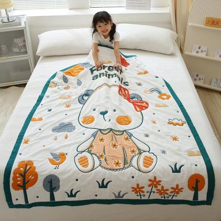 91家纺网 家纺一手货源 找家纺 （总）麻依 2023新款十层全棉纱布儿童母婴被毛巾被面包被