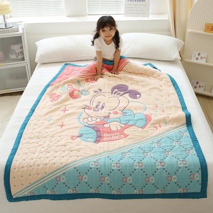 91家纺网 家纺一手货源 找家纺 （总）麻依 2023新款十层全棉纱布儿童母婴被毛巾被面包被