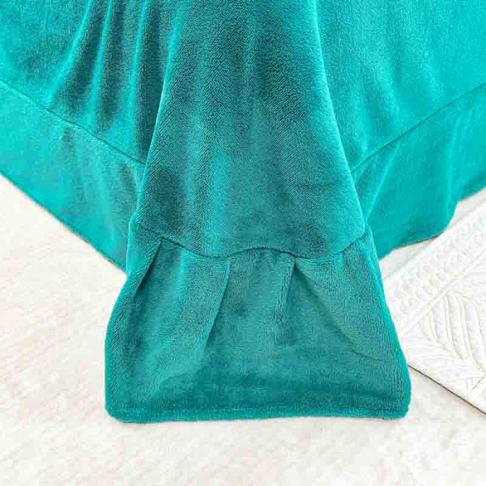 91家纺网 家纺一手货源 找家纺 易辰美 2023新款芳华系列保暖牛奶绒刺绣四件套 芳华一雅绿