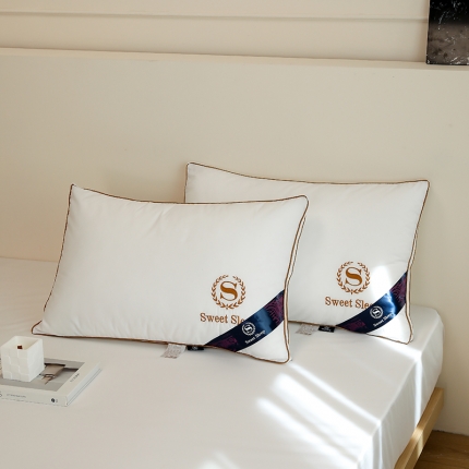 91家纺网 家纺一手货源 找家纺 （总）2025新款全棉星级酒店单边枕羽丝绒枕酒店立体枕 枕头枕芯