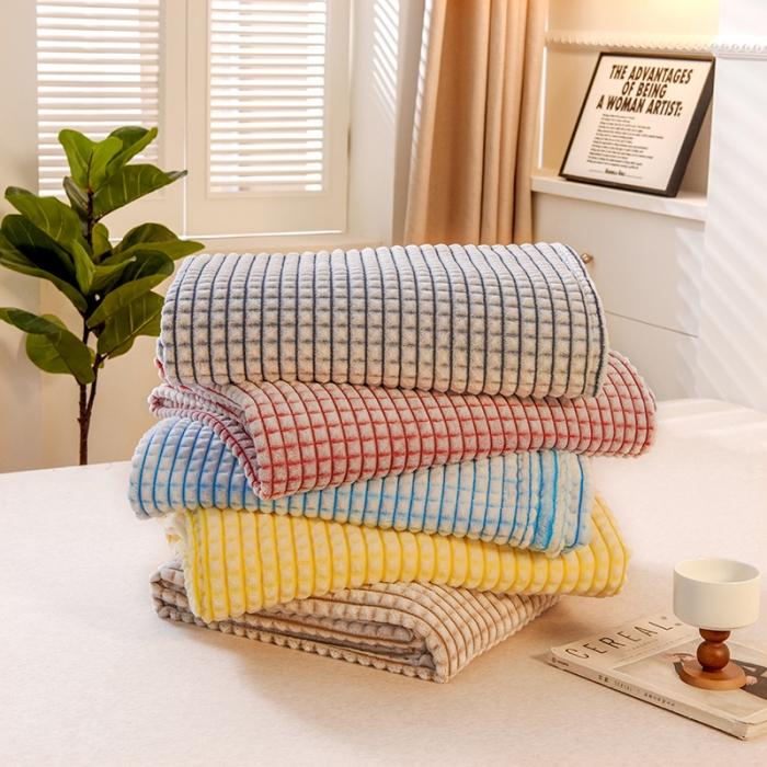 91家纺网 家纺一手货源 找家纺 （总加厚纯色毛毯素色毛毯格子学生宿舍魔法绒牛奶绒雪花绒午睡毯法莱绒毯子