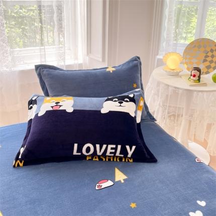 91家纺网 家纺一手货源 找家纺 (总) 新款冬季牛奶绒枕套加厚加绒亲肤柔软枕芯套