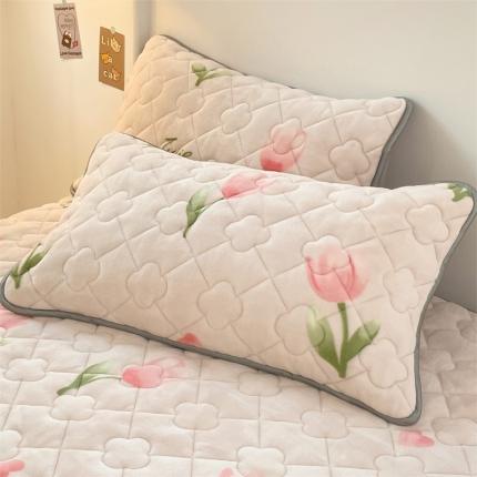 91家纺网 家纺一手货源 找家纺 (总) 新款冬季牛奶绒夹棉枕套加厚加绒亲肤柔软枕芯套