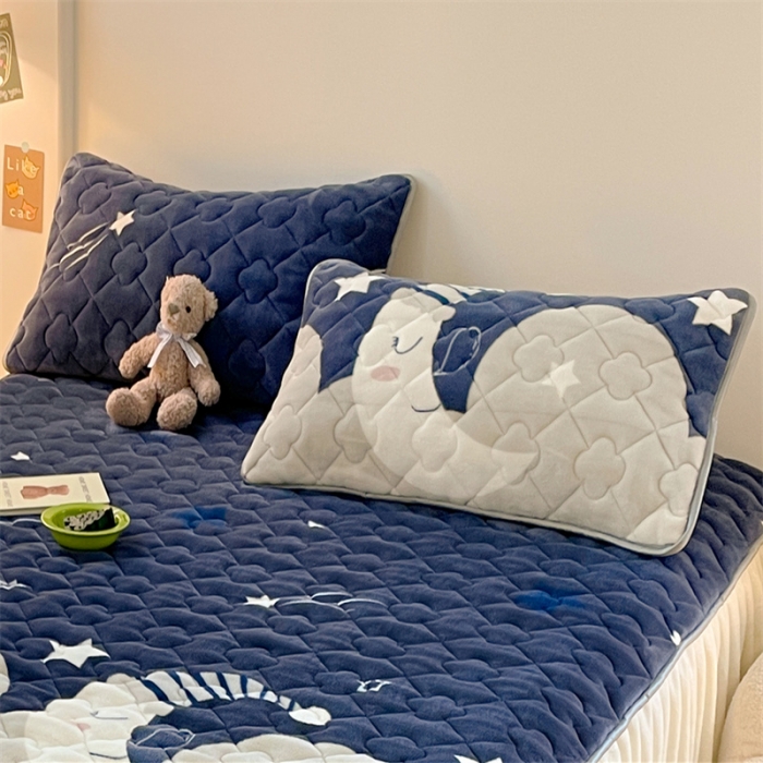 91家纺网 家纺一手货源 找家纺 梦舒羽 2025新款冬季牛奶绒夹棉加厚加绒亲肤柔软枕芯套 晚安