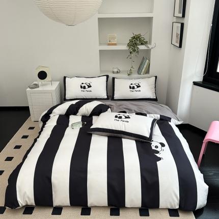 91家纺网 家纺一手货源 找家纺 （总）摩卡 2024新款亲肤四季棉四季款现代简约系列四件套