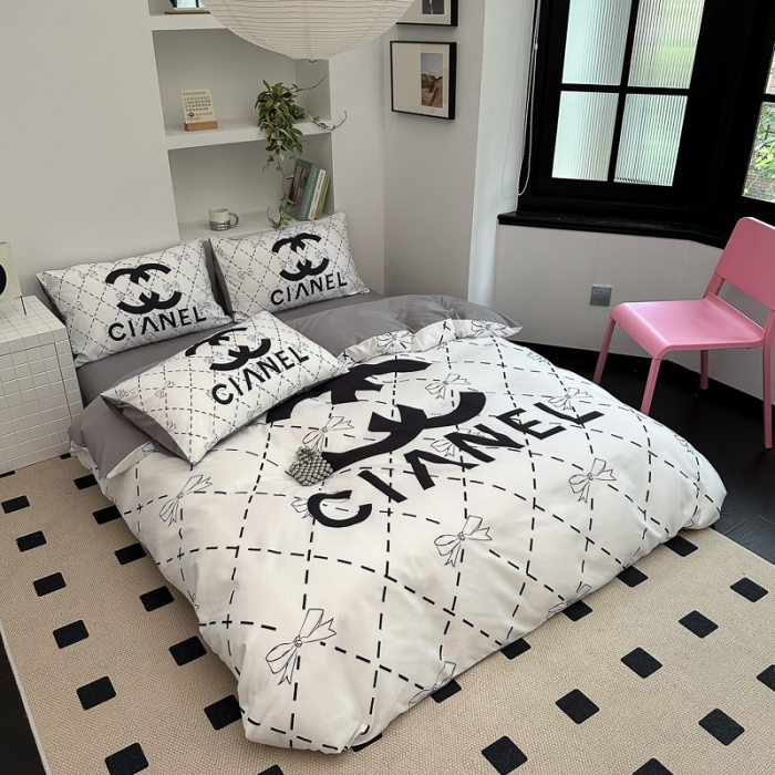 91家纺网 家纺一手货源 找家纺 摩卡 2024新款亲肤四季棉四季款现代简约系列四件套 可可小姐