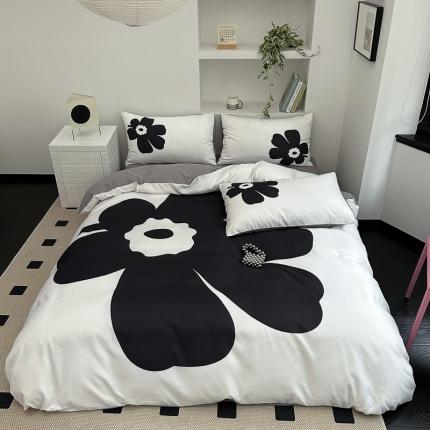 91家纺网 家纺一手货源 找家纺 摩卡 2024新款亲肤四季棉四季款现代简约系列四件套 瑞丽