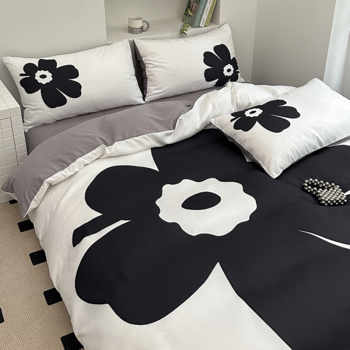 91家纺网 家纺一手货源 找家纺 摩卡 2024新款亲肤四季棉四季款现代简约系列四件套 瑞丽