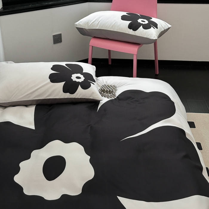 91家纺网 家纺一手货源 找家纺 摩卡 2024新款亲肤四季棉四季款现代简约系列四件套 瑞丽