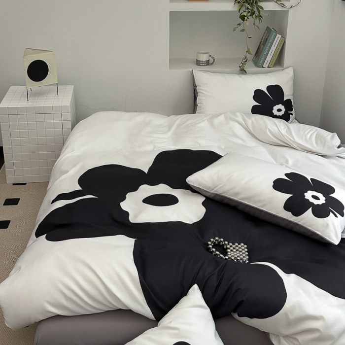 91家纺网 家纺一手货源 找家纺 摩卡 2024新款亲肤四季棉四季款现代简约系列四件套 瑞丽