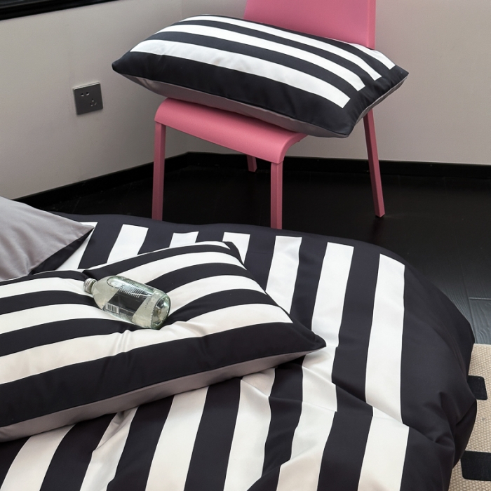 91家纺网 家纺一手货源 找家纺 摩卡 2024新款亲肤四季棉四季款现代简约系列四件套 周末-黑