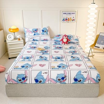 91家纺网 家纺一手货源 找家纺 （总）莎臣豹 2025新款云小棉印花单床笠二三件套